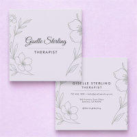 Minimalist Therapeut Botanisch Flieder Violett