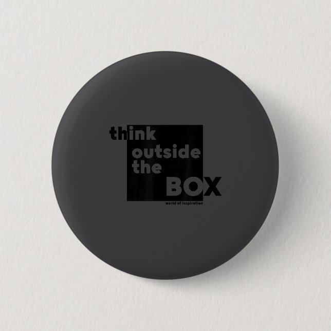 Minimalist Think Outside The Box  Button (Vorderseite)