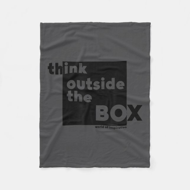 Minimalist Think Outside The Box  Fleecedecke (Vorderseite)