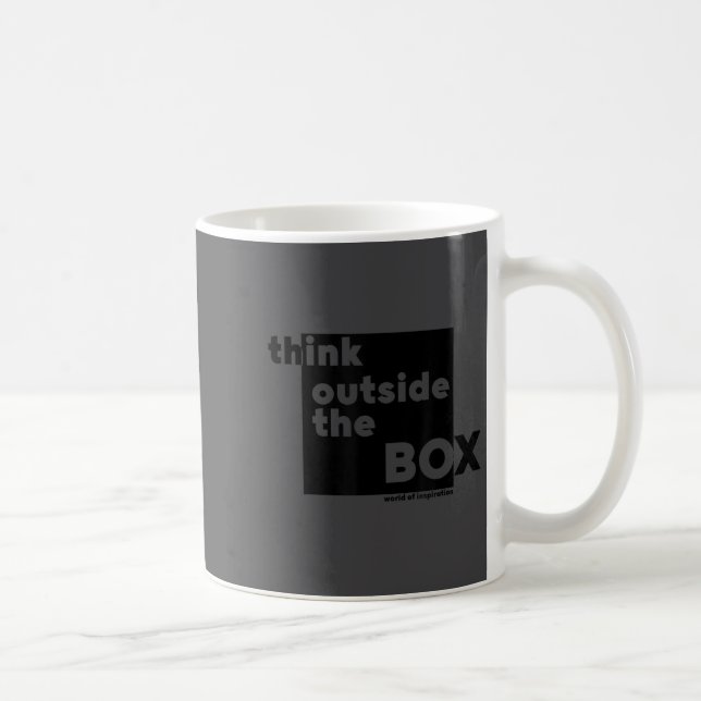 Minimalist Think Outside The Box  Kaffeetasse (Rechts)