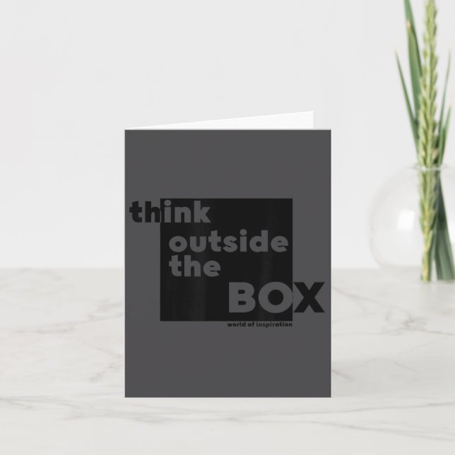 Minimalist Think Outside The Box  Karte (Vorderseite)