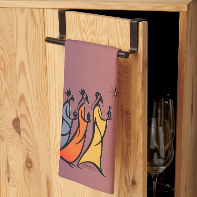 Minimalist Three Wise Men Geschirrtuch (Drittel gefaltet)