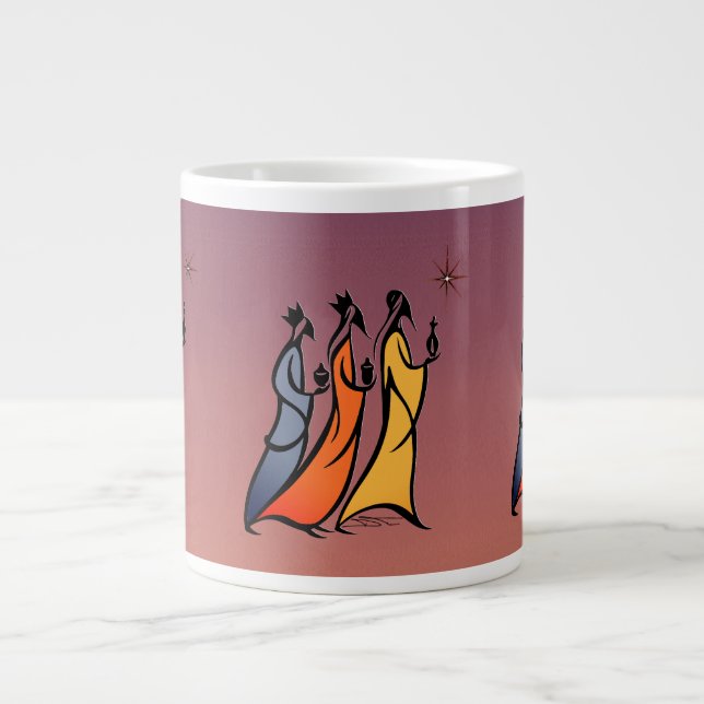 Minimalist Three Wise Men Jumbo-Tasse (Vorderseite)