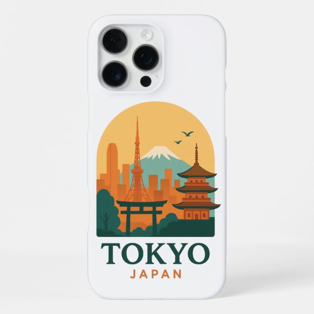 Minimalist Tokyo Japan Travel | Modern  iPhone Hülle (Rückseite)