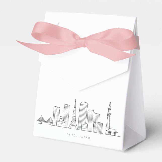 Minimalist Tokyo Skyline Illustration Geschenkschachtel (Vorderseite)