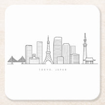 Minimalist Tokyo Skyline Illustration