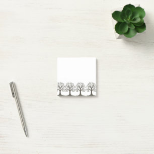 🌳 Minimalist Tree of Life Sticky Note Pad - Moder Post-it Klebezettel