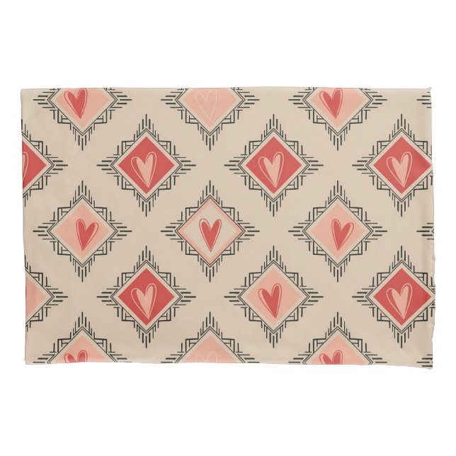 Minimalist Tribal Heart Dusty Rose design  Kissenbezug (Vorderseite)