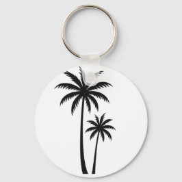 Minimalist Tropical Palm Trees Silhouette Art Tee Schlüsselanhänger