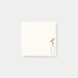 Minimalist Tulip Vase Post-it Klebezettel
