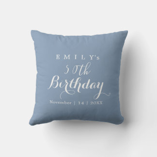 Minimalist Typography Birthday Party Design  Kissen