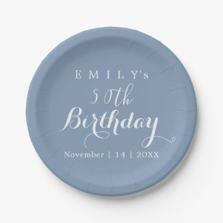 Minimalist Typography Birthday Party Design  Pappteller