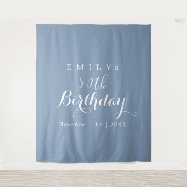 Minimalist Typography Birthday Party Design  Wandteppich (Vorderseite)