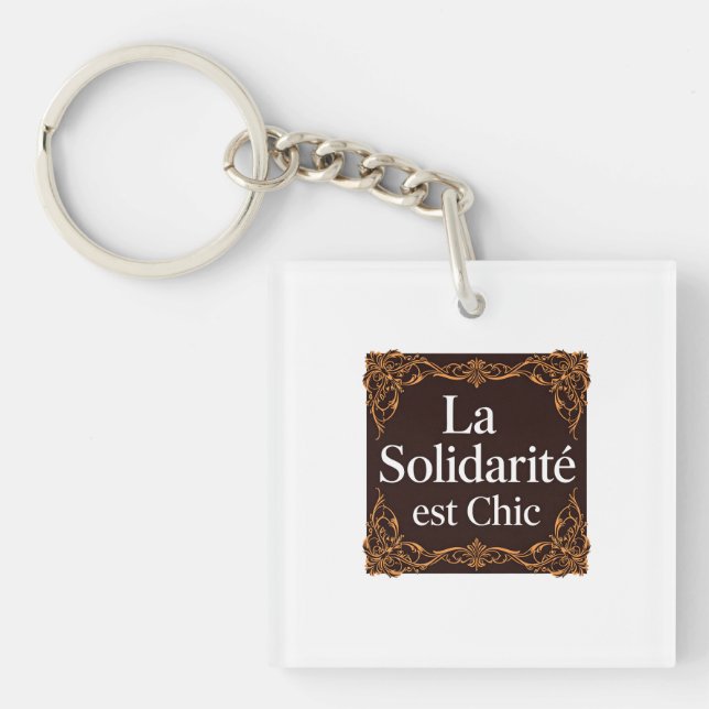 Minimalist Typography Design - "SOLIDARITÄT IST Schlüsselanhänger (Vorderseite)