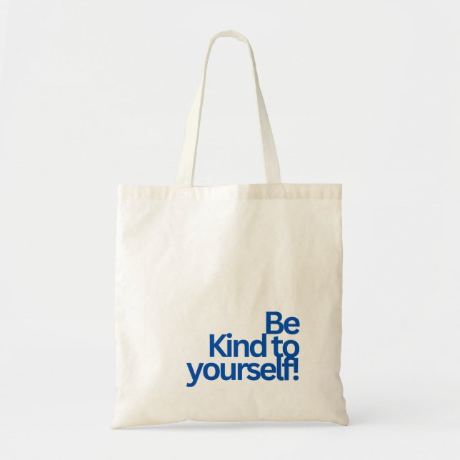MINIMALIST TYPOGRAPHY QUOTE TOTE BAG TRAGETASCHE (Vorne)