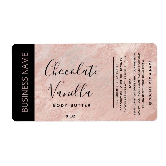 Minimalist typography  rose gold marble product    (Vorne)