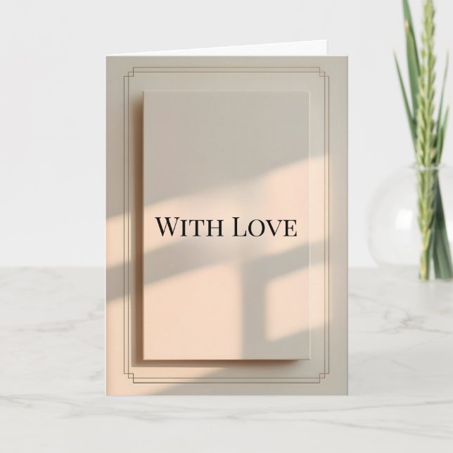 Minimalist Valentine Greeting Card Karte (Vorderseite)