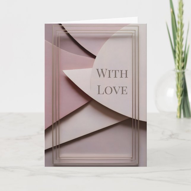 Minimalist Valentine Greeting Card Karte (Vorderseite)