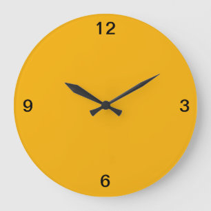 Minimalist. Warm Yellow. Große Wanduhr