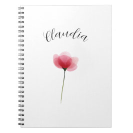 Minimalist Watercolor Botanical Floral Trendy Cute Notizblock