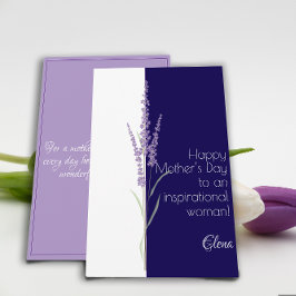  Minimalist watercolor lavender purple mother day Feiertagskarte