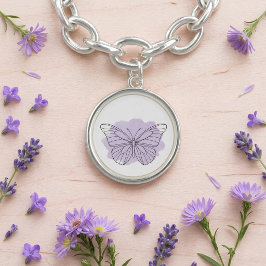 Minimalist Watercolor Line Art Butterfly Bracelet Armband