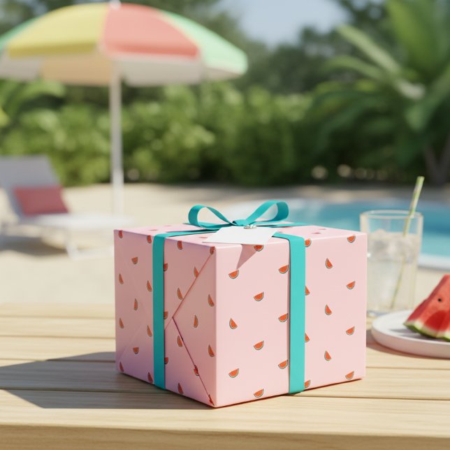 Minimalist Watermelon Pattern Gift Wrap Paper  Geschenkpapier (Von Creator hochgeladen)