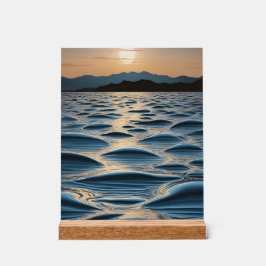 Minimalist Waves at Dawn Acrylschild