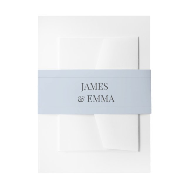 Minimalist Wedding Belly Band | Dusky Blue (Vorderseite Beispiel)