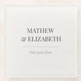 Minimalist Wedding Coaster | Warm Ivory Glasuntersetzer