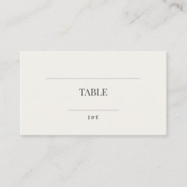 Minimalist Wedding Escort Cards | Warm Ivory Platzkarte