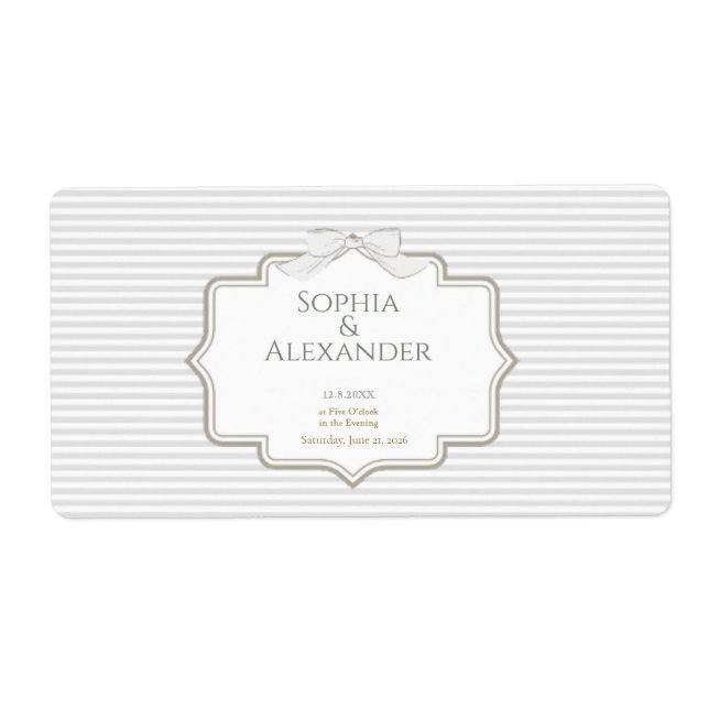 Minimalist Wedding Favor Labels (Vorne)