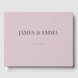 Minimalist Wedding Guest Book Dusty Rose  Gästebuch