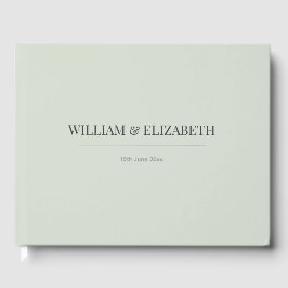 Minimalist Wedding Guest Book | Pale Sage Green Gästebuch