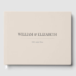 Minimalist Wedding Guest Book | Soft Latte Gästebuch
