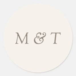 Minimalist Wedding Monogram Envelope Seal Sticker