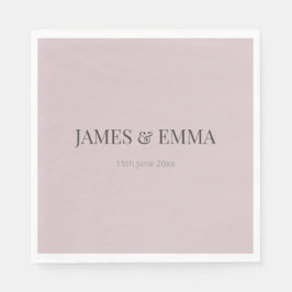 Minimalist Wedding Napkins | Dusky Rose Serviette