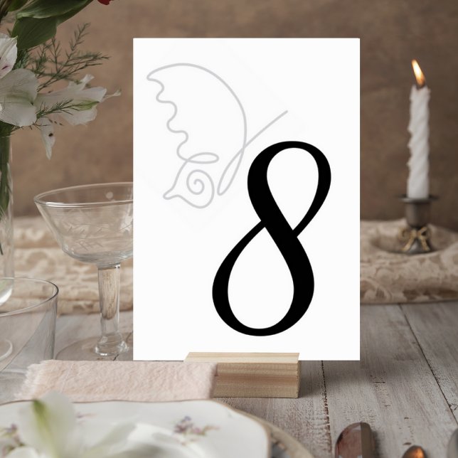 Minimalist Wedding Table Number Card Tischnummer (Von Creator hochgeladen)