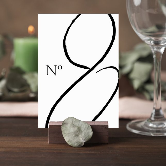 Minimalist Wedding Table Number Card Tischnummer (Von Creator hochgeladen)