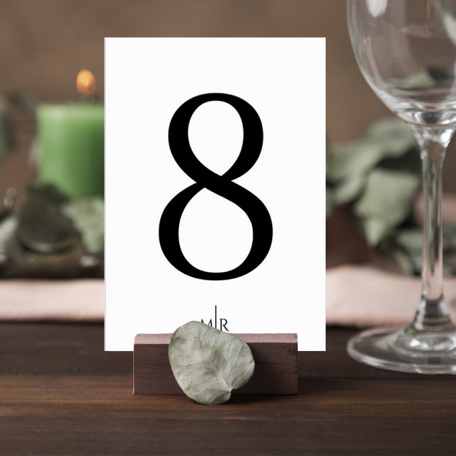 Minimalist Wedding Table Number Card Tischnummer (Von Creator hochgeladen)
