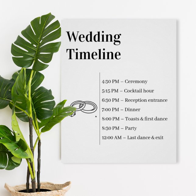 Minimalist Wedding Timeline poster (Von Creator hochgeladen)