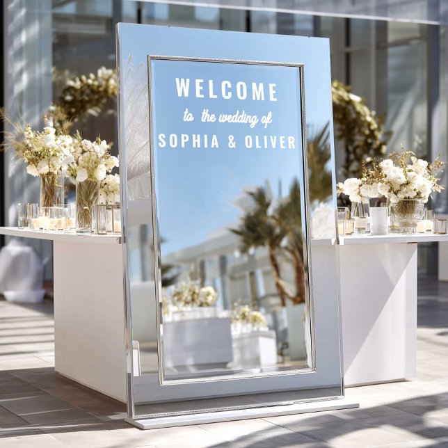 Minimalist Wedding Welcome Mirror/Glass Sticker (Von Creator hochgeladen)