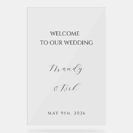 Minimalist Wedding Welcome Sign | Custom Modern  Acrylschild