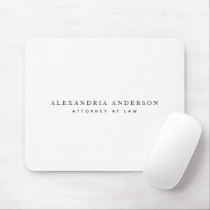 Minimalist Weißer Anwalt Professional Mousepad
