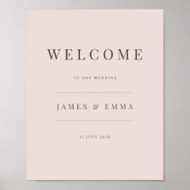 Minimalist Welcome Sign | Warm Blush Poster