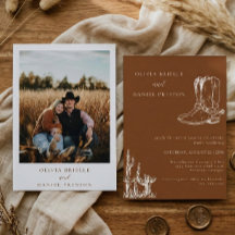 Minimalist Western Boots Country  Photo Wedding