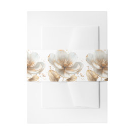 Minimalist White and Gold Wedding  Einladungsbanderole