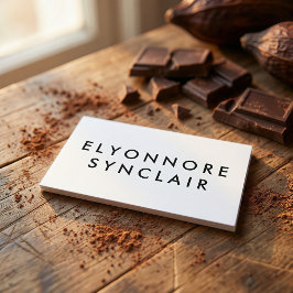 Minimalist White Craft Chocolate Maker QR Code Visitenkarte