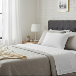 Minimalist white cushion for decor, Modern cushion Dekokissen