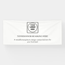 Minimalist White Modern Business Branding Display Banner
